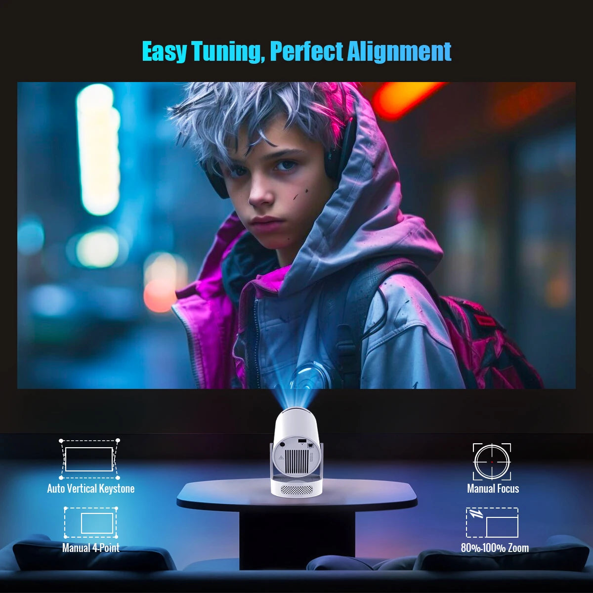 The Smart 180° Cinema Projector